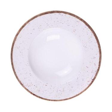 Imagem de Prato Pasta Tramontina Rústico Marrom Porcelana 27cm Tramontina