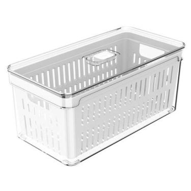 Imagem de Organizador de Geladeira 5L com Cesto Clear Fresh Ou, 2 peças