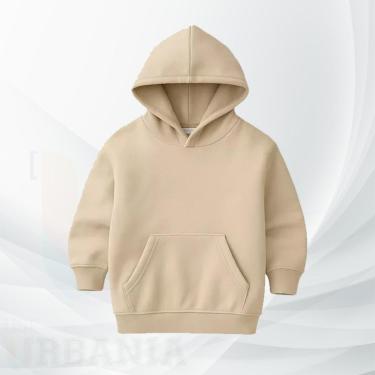 Imagem de Moletom Infantil Moleton Canguru com Capuz Unissex Agasalho Blusa de Frio Blusão com Bolso-Unissex