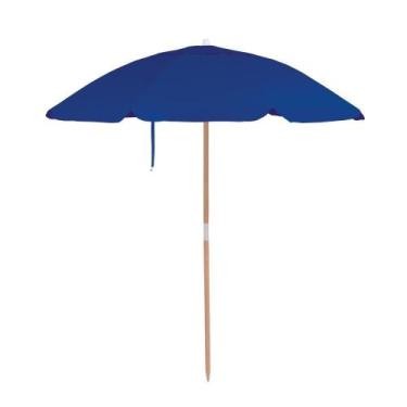 Imagem de Guarda-sol Ombrelone Bagum Madeira Fps 100 2m Mor Azul