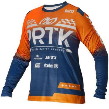 Imagem de Camisa Motocross Trilha Enduro Infantil Pro Tork  Sag 2022 , Azul, Lar