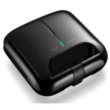 Imagem de Sanduicheira Elgin Sanduicheira Eletrica 800W Antiaderente Preta com Luz Indicadora e Trava de Tampa 220V