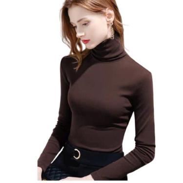 Imagem de Blusa Feminina Manga Longa Com Gola Alta Segunda Pele Frio - D'PRESENT