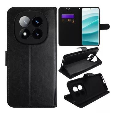 Imagem de Capa Carteira com Flip para Xiaomi Poco X7 / X7 PRO Case Preto - LXL, 