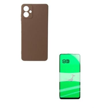 Imagem de Película de Cerâmica 9D + Capa Silicone Case Galaxy A07 5G Marrom - LX