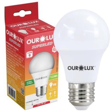 Imagem de Kit 10 Lampada Bulbo Superled 9w Luz Neutra 4000K Bivolt E27 - Ourolux