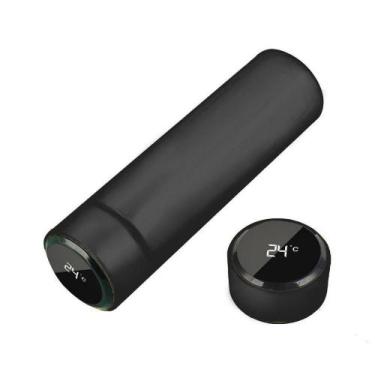 Imagem de Garrafa Térmica Inox 500ml Quente Frio Tampa Preto Nº13 - SMART TECH