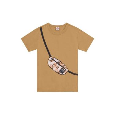 Imagem de Camiseta infantil menino com aplique interativo de pochete Brandili-Masculino