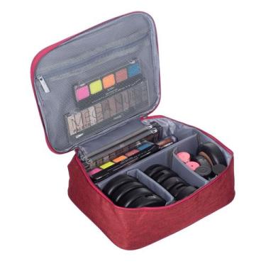 Imagem de Necessaire Feminina Organizadora De Cosméticos Maquiagem Pincéis Higie