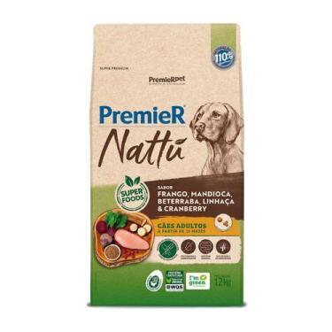 Imagem de Ração Premier Nattu Cães Adultos sabor Frango e Mandioca 12 Kg - PREMI