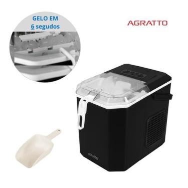 Imagem de Maquina de gelo Elétrica 12kg 100W Faz gelo em 6s Agratto, 110V