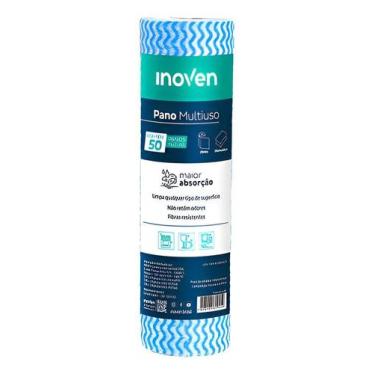 Imagem de Pano Multiuso Azul Inoven 28cmx25m Viscose Poliéster Limpeza Geral 35g