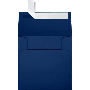 Imagem de 4 x 4 envelopes quadrados c/descasque e pressione - (50 qt.), Azul marino