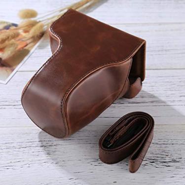 Imagem de Yunchao Acessórios para câmeras Câmara de corpo inteiro PU couro bolsa de couro com alça para canon eos m6 Sacos de câmera