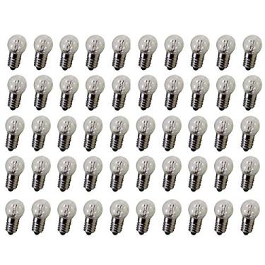 Imagem de GutReise DC 50 pçs E10 12V 0,3A Lâmpada Branca Quente Base de Parafuso Miniatura (12V)