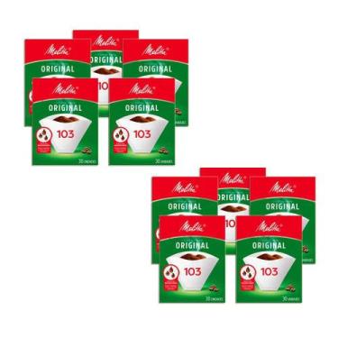 Imagem de Coador De Café De Papel Filtro Melitta N103 Kit 10