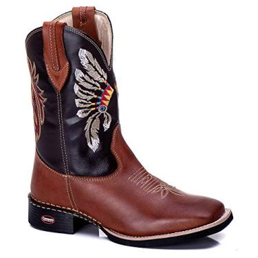 Imagem de Bota Masculina Country Cano Longo Bico quadrado legitimo couro bovino 240 (44, 240pinhao)
