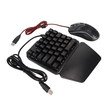 Imagem de Conjunto de teclado e conversor para jogos, teclado mecânico e mouse para jogos com uma mão, meio teclado retroiluminado RGB com fio, para PS3, PS4, PS5, Xbox 360, Xbox ONE, Xbox Series