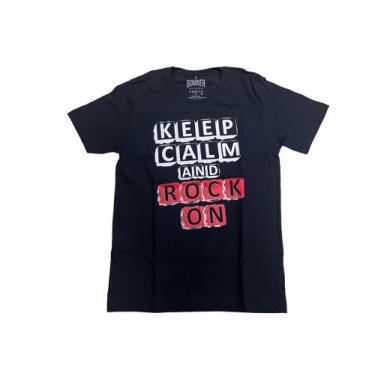 Imagem de Camiseta Rock Roll Keep Calm Rock On Banda De Rock Bo657 Rch - Bomber