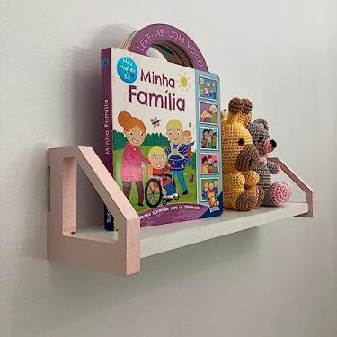 Imagem de Prateleira geométrica colorida decoração quarto infantil 60 Cor:Rosa