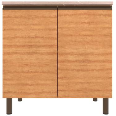 Imagem de Balcão Bartira Cristal MDP 15mm com 2 Portas e 1 Prateleira - 80,1cm de largura