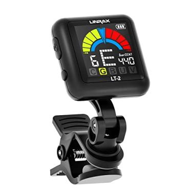 Imagem de Linrax LT-2 Sintonizador de Guitarra Recarregável, Afinador de Clipe para Guitarra Baixo Ukulele Violino, Sintonizador Cromático com Tela Colorida LCD, Afinador Digital, Acessórios de Guitarra, Preto