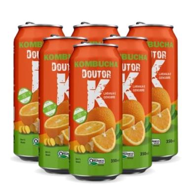 Imagem de 6x Kombucha Laranja e Gengibre 350ml Doutor K