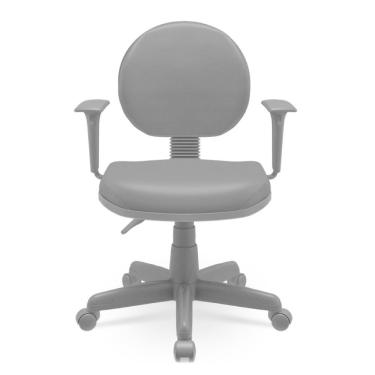 Imagem de Cadeira Operativa Executiva Ergonomica Couro Preto - Plaxmetal