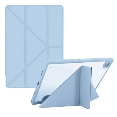 Imagem de Compatível com Samsung Galaxy Tab S8 Ultra lançado em 2022 (SM-X900/X906) 14,6 polegadas, capa magnética inteligente, capa fina à prova de choque com capa traseira translúcida de policarbonato rígido