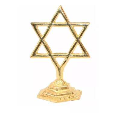 Imagem de MARANATA SHOFAR Menorah Estrela De Davi De Mesa Ouro 18K 9,5M