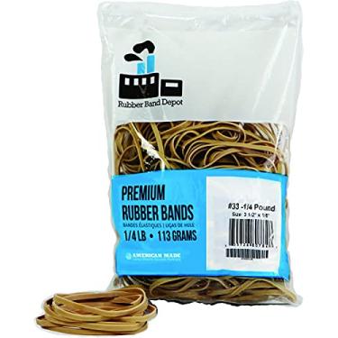 Imagem de Pulseiras de borracha, anel de borracha, tamanho #33 (3-1/2" x 1/8"), 1/4 Pound