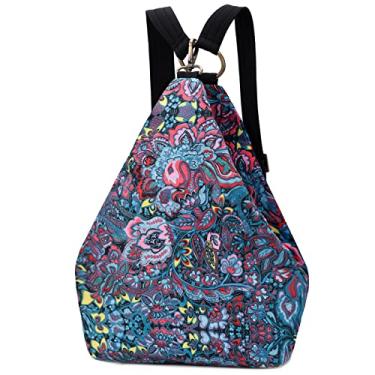 Imagem de Mochila feminina premium Black Butterfly, estilo boêmio, casual, moderna, leve e pequena, 03 - Azul, Small