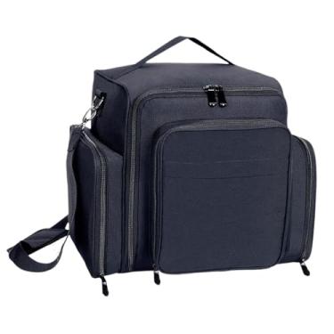 Imagem de shamjina Estojo organizador de esmaltes, portátil, porta-esmaltes, resistente com 2 bolsas removíveis, caixa de armazenamento de viagem para óleos essenciais