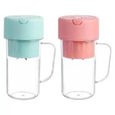 Imagem de Mini Liquidificador Copo Mixer Portátil Elétrico Com Canudo - TOP