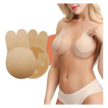 Imagem de Sutiã Adesivo Silicone Levanta Seio Invisível Orelha Coelho - PUSH UP,
