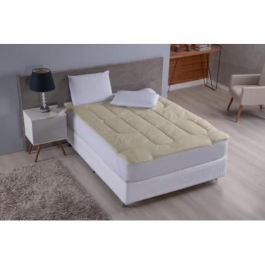 Imagem de Protetor de Colchão Pillow Top Cama Queen - vitheotex enxovais, avelã