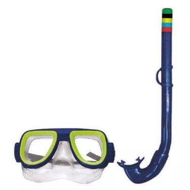 Imagem de Kit Mergulho Modelo Criança Juvenil Com Máscara Snorkel Azul Ref: Zft