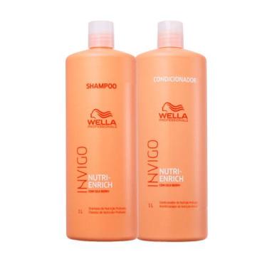 Imagem de Kit Wella Professionals Invigo Nutri-Enrich Shampoo e Condicionador Li