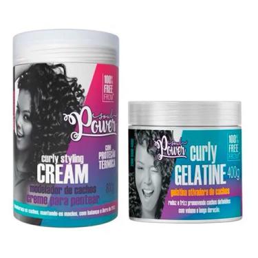 Imagem de Kit Soul Power Curly Styling Cream 800g + Curly Gelatine