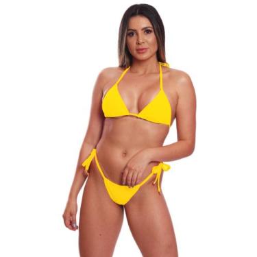 Imagem de Biquini Cortininha de Amarrar Mulher Moda Praia Marquinha - Areia Trop