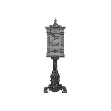 Imagem de Caixa Correio Colonial Pombo Pequena com Pé Ferro Fundido - UNICLÁUDIO