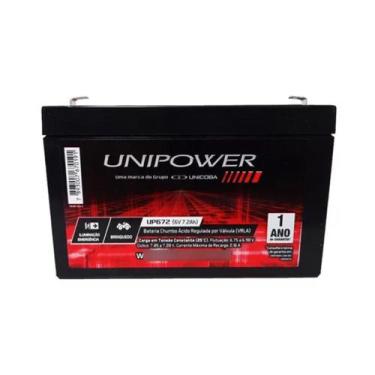 Imagem de Bateria Selada UNIPOWER 6v 7,2ah - Carro e Moto, Brinquedos Eletricos