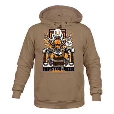 Imagem de Moletom 100% Algodão Canguru Hipster - Surprass, Bege, M