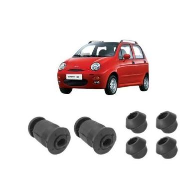 Imagem de Kit 6 Bucha Bandeja Suspensão Dianteira Chery Qq 2011 2012 - Grazzimet