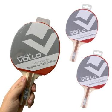 Imagem de Kit 2 Raquete Tênis De Mesa Energy 1000 VT603 Vollo Sports Preto e Ver