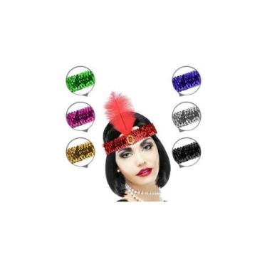 Imagem de Tiara Faixa Melindrosa Cabaré Charleston CanCan Fantasia - MC Presente