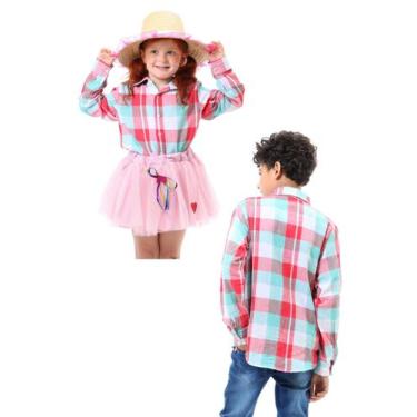 Imagem de Camisa Xadrez Infantil VERDE ÁGUA- Brigadeiro - FESTA JUNINA - QUIMERA