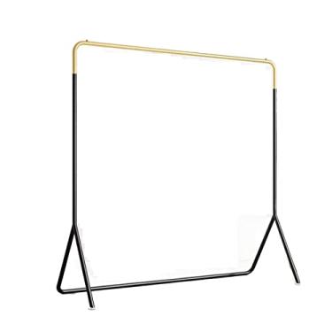 Imagem de LICONG-2020 Cabideiro para pendurar no chão, suporte para pendurar roupas, quarto, casa, varão, secagem, cabideiro, interior, pequeno, cabideiro, de chão (preto + dourado, GG)