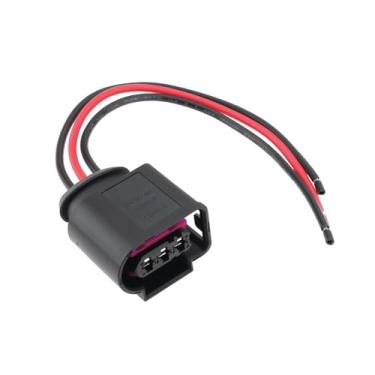 Imagem de OTOTEC 1 peça de chicote de conexão de bobina de ignição de carro de 3 pinos compatível com VW, compatível com Audi, compatível com V-AG, 27,9 x 34,4 x 23,5 mm, comprimento da linha 15 cm