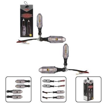 Imagem de Kit Pisca Led Stallion Dianteiro/Traseiro Cb 300 Xtz Xr 250 Ybr Cg 125/150